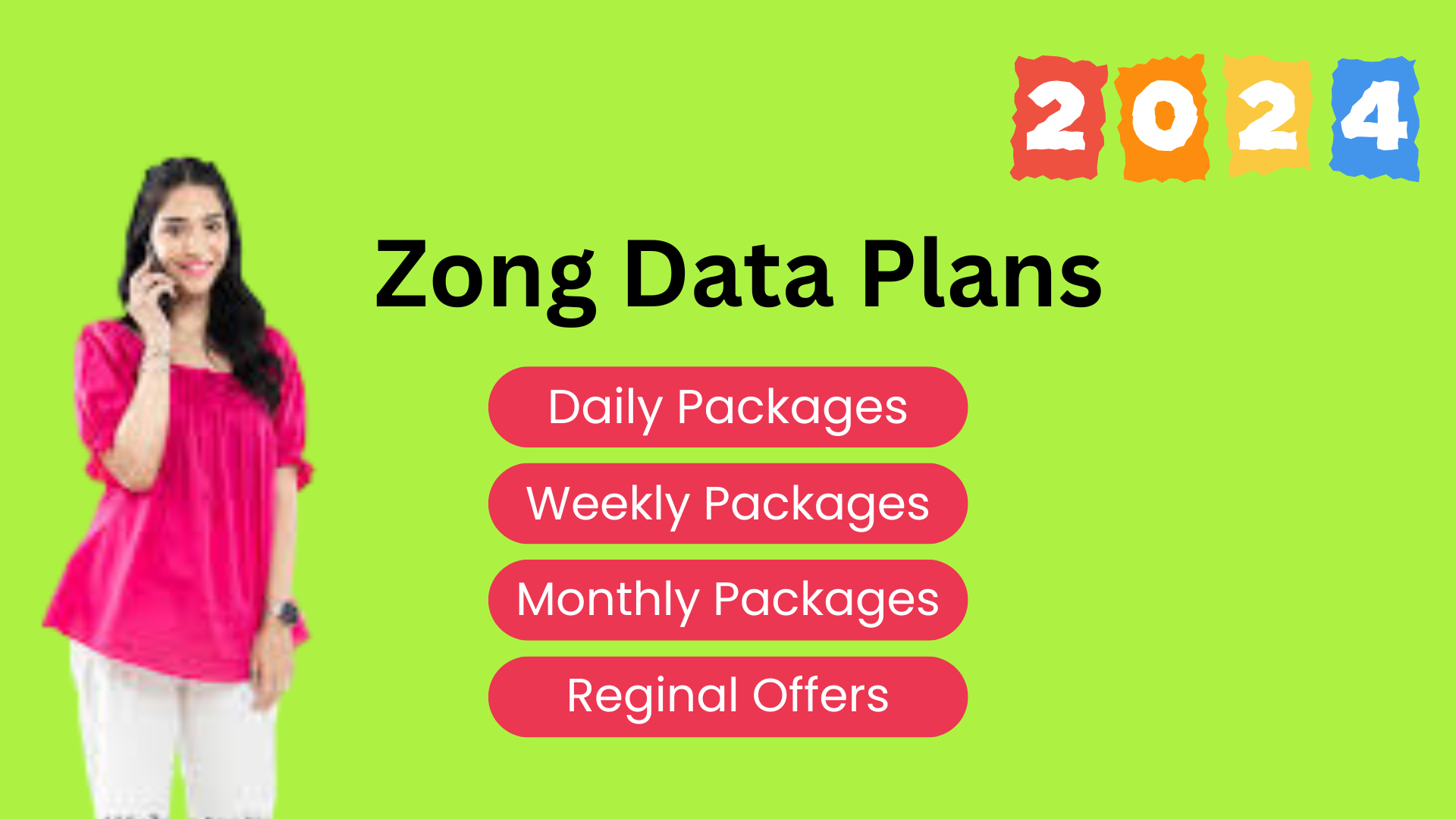 zong daily weekly monthly internet packages